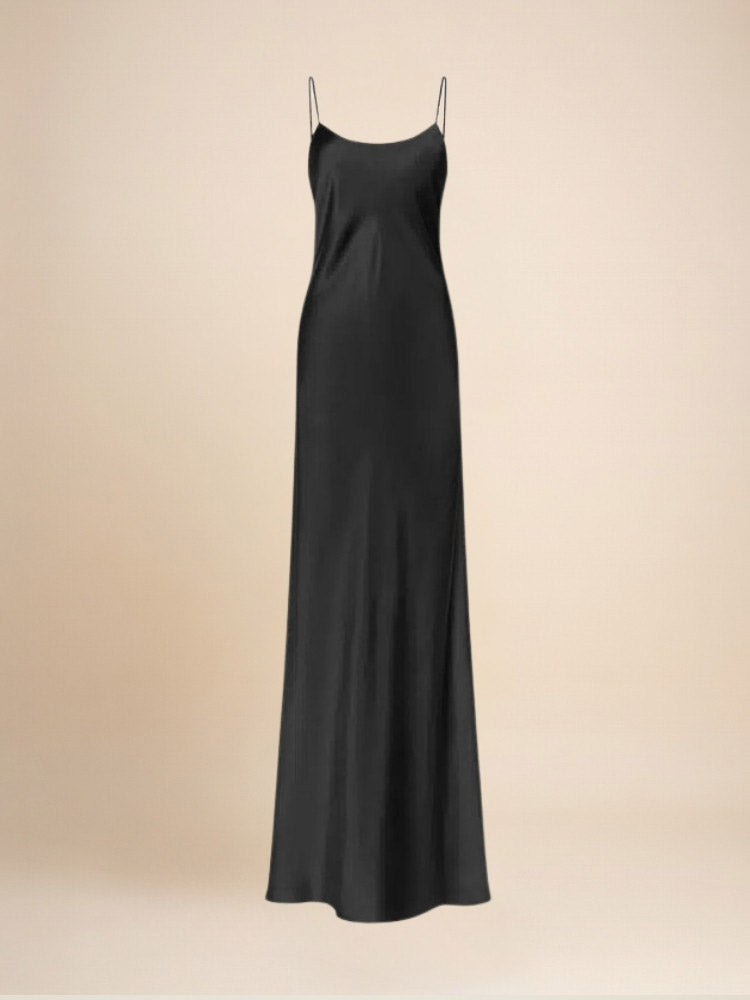 Senira - Spaghetti Strap Silk Maxi Dress | The Silk Avenue