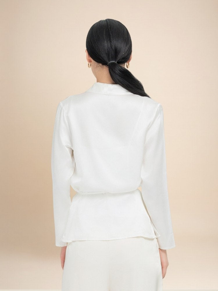 Audrey - Tie-Neck Silk Blouse