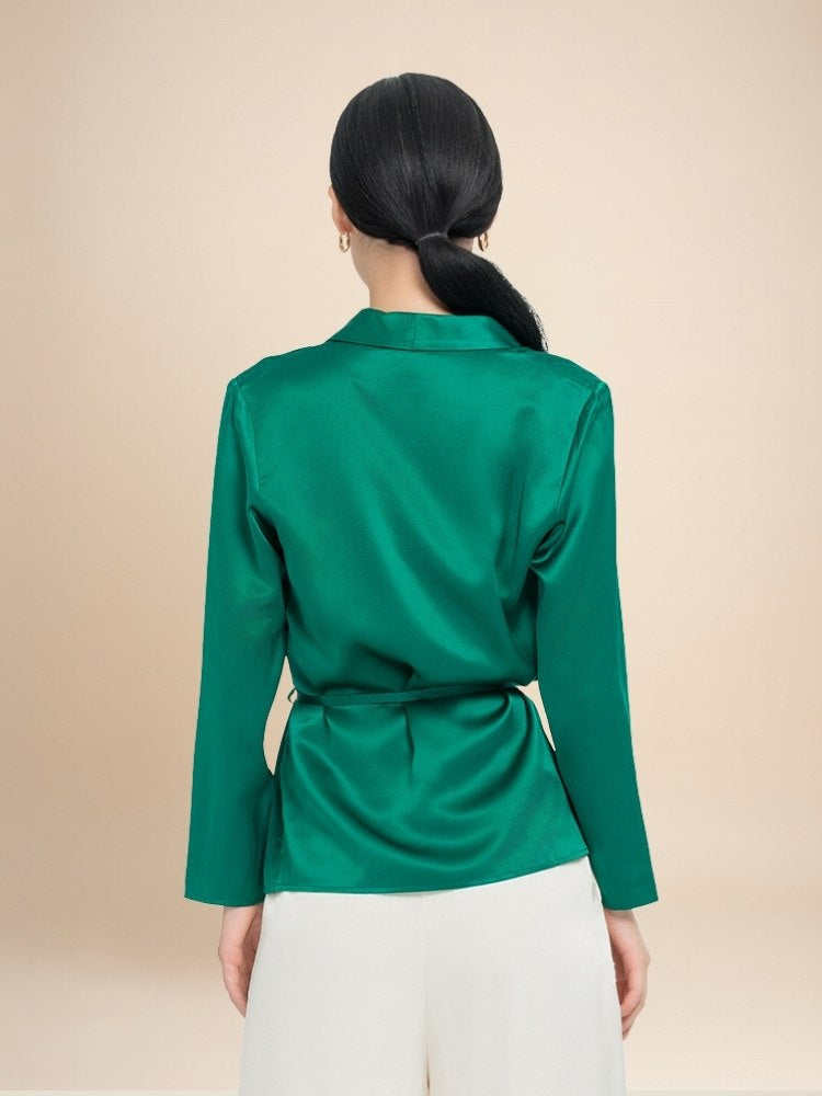Audrey - Tie-Neck Silk Blouse