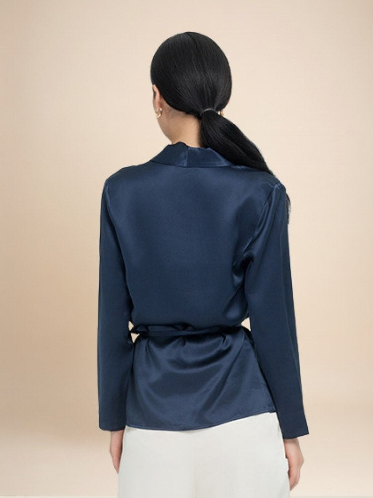 Audrey - Tie-Neck Silk Blouse