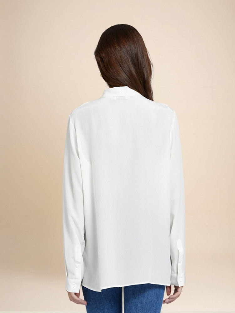 Sophia – Bow-Tie Silk Blouse | The Silk Avenue