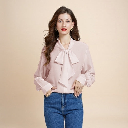 Sophia – Bow-Tie Silk Blouse | The Silk Avenue