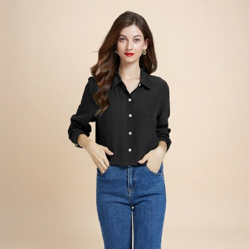 Vivienne – Long Sleeve Silk Blouse | The Silk Avenue