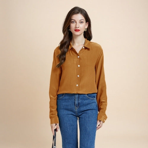 Vivienne – Long Sleeve Silk Blouse | The Silk Avenue