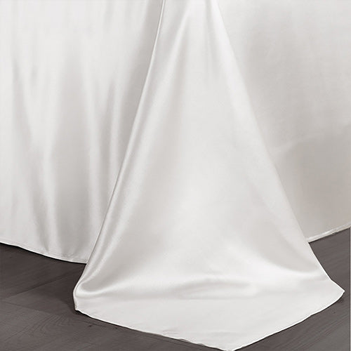 Sky - Silk Flat Sheet | The Silk Avenue