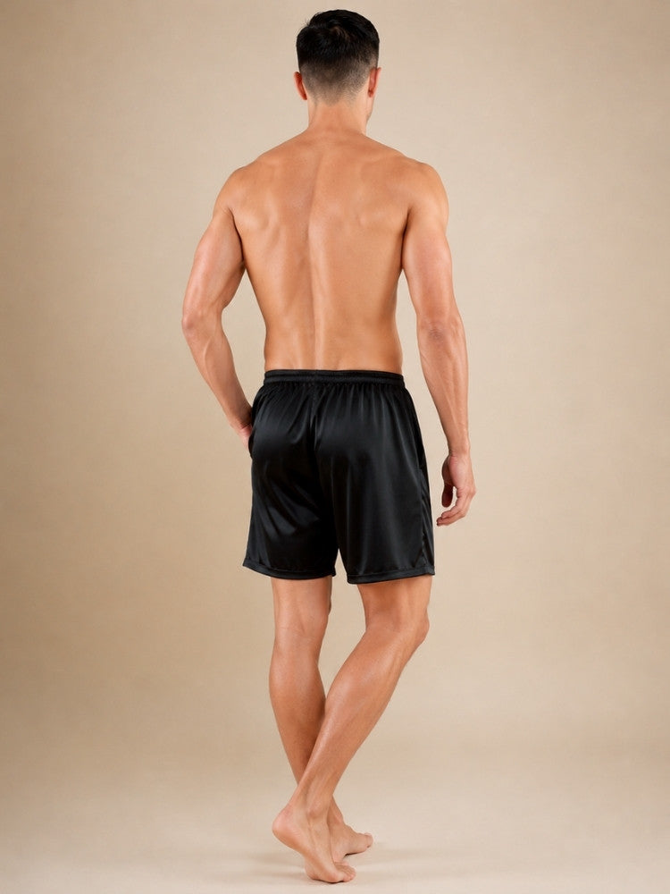 Soren - Black Silk Shorts | The Silk Avenue