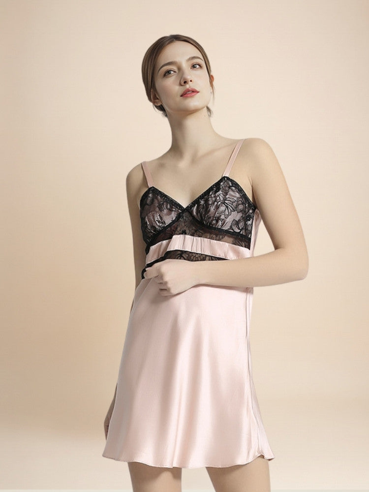 Terelith - Lace-Back Silk Robe Set | The Silk Avenue